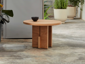 BARDI - Round oak garden side table _ Hobby Flower